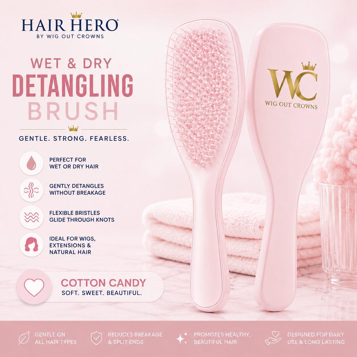 Hair Hero Wet & Dry Detangling Brush